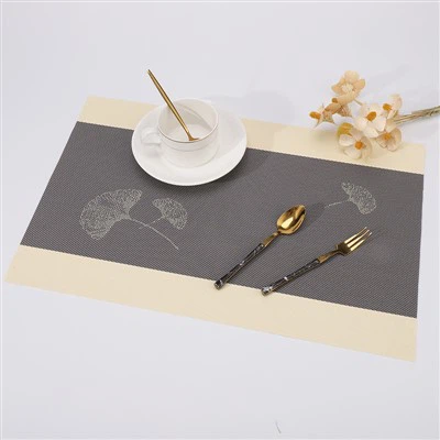 Ginkgo Leaf Placemat PVC Teslin Insulated Western Placemat Hotel Home Placemat Comert cu ridicata